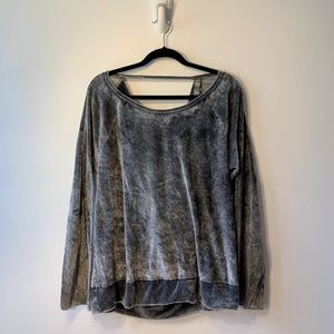 Soft Velvet Feel Pullover, Open Back (M)